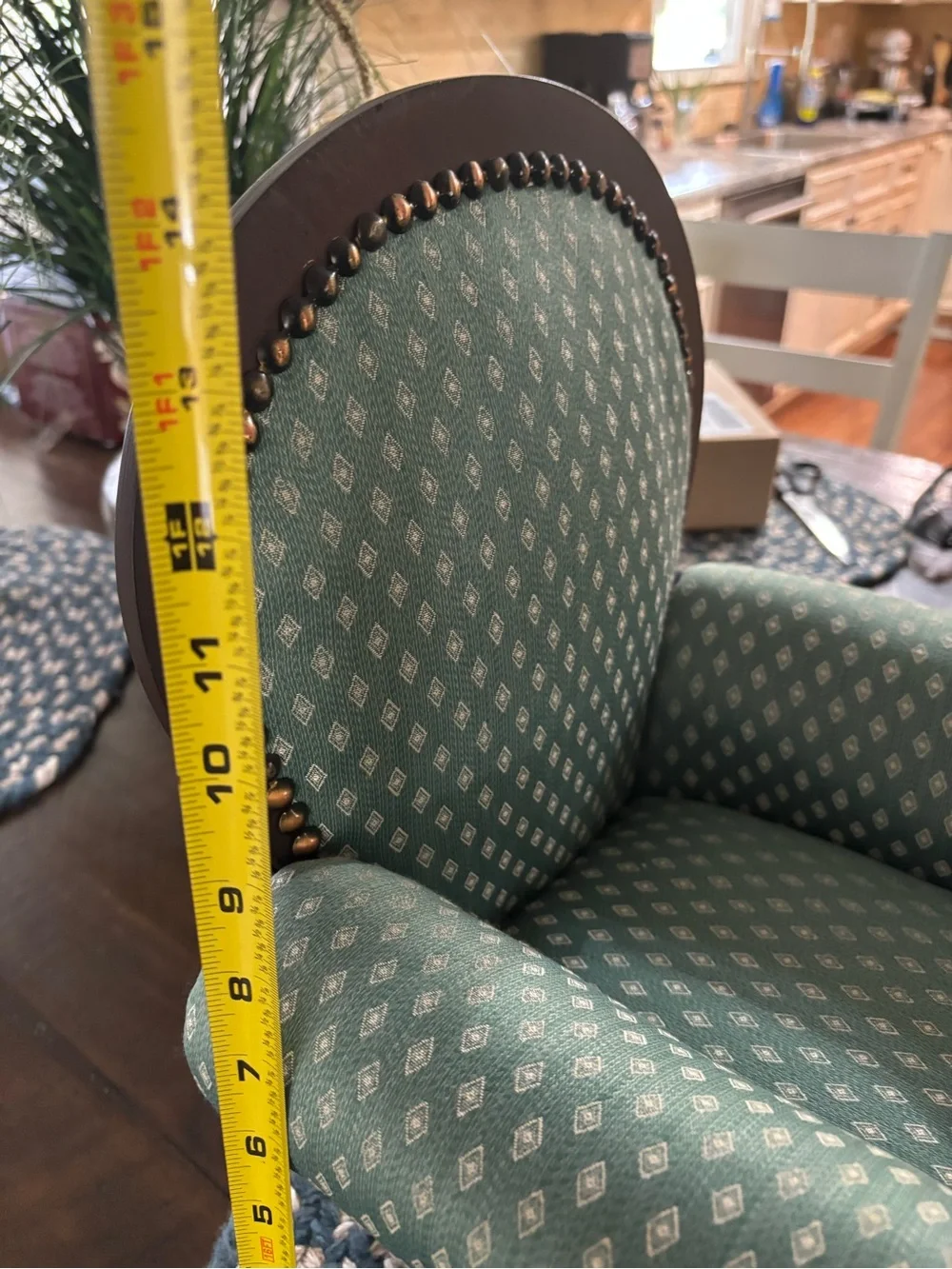 Dayton Hudson American Girl Doll sized Teal Upholstered Accent Chair